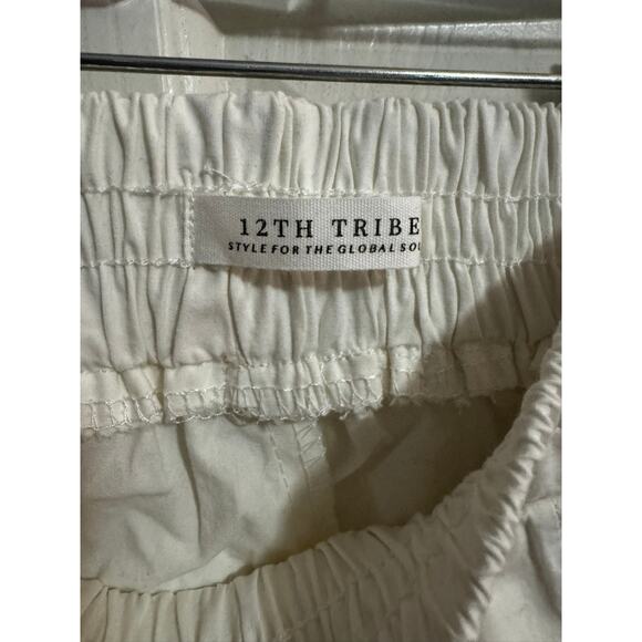 12th Tribe Full Speed White Checkered Joggers Size S/M - Picture 2 of 6